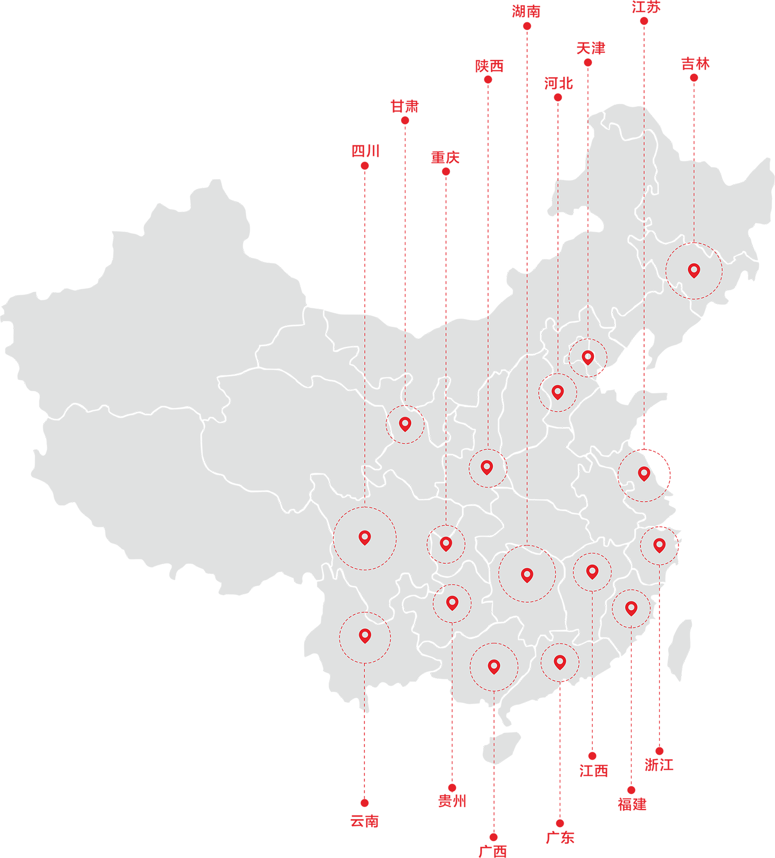 工厂分布地图